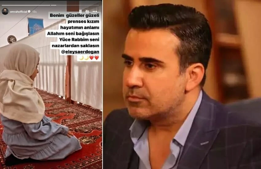 Şarkıcı Emrah, kızının namaz kıldığı anları paylaştı - 1. Resim