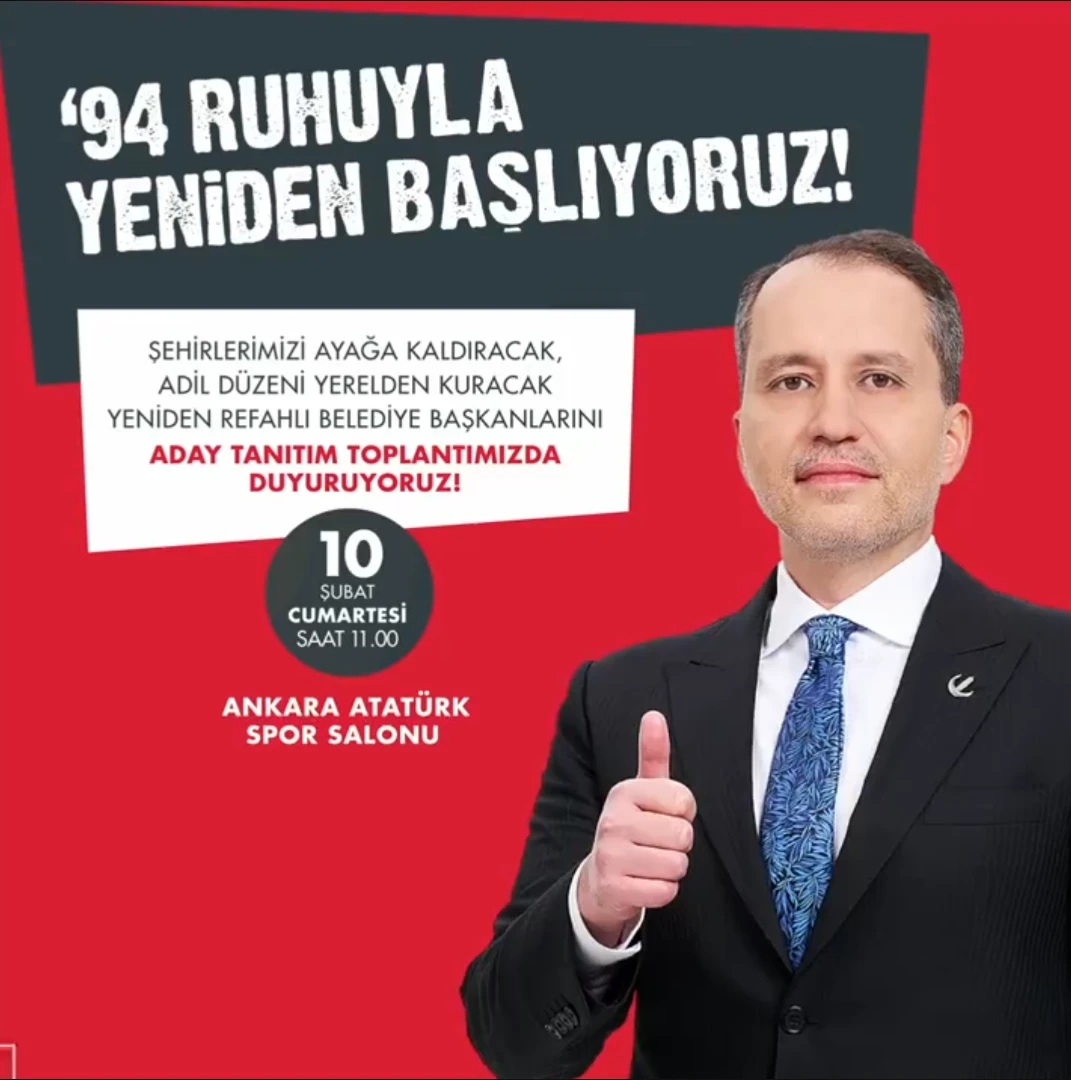 Yeniden Refah'ın sloganında dikkat çeken Erdoğan detayı  - 1. Resim