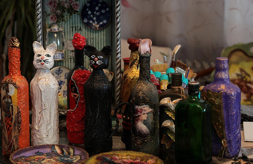 Çöpten topluyor, sanat eserine dönüştürüyor - 3. Resim