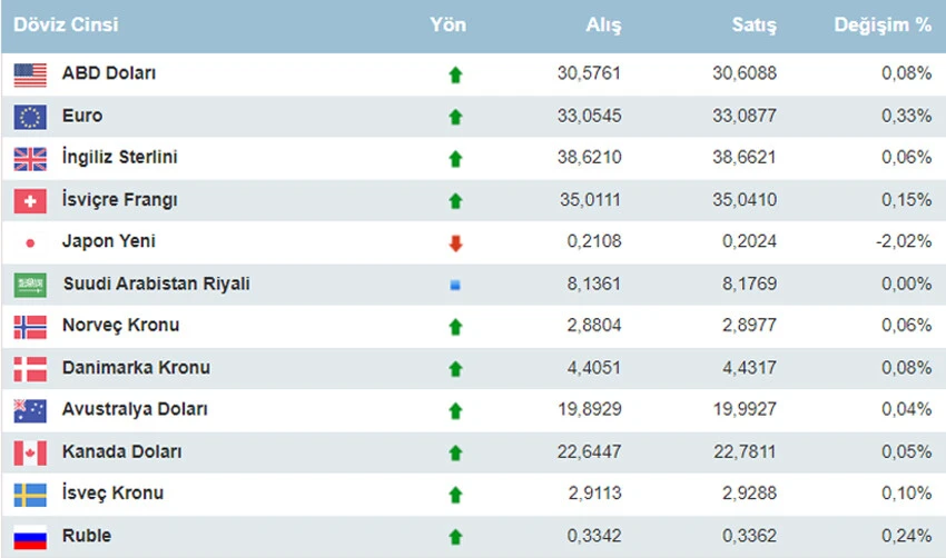 döviz kurları