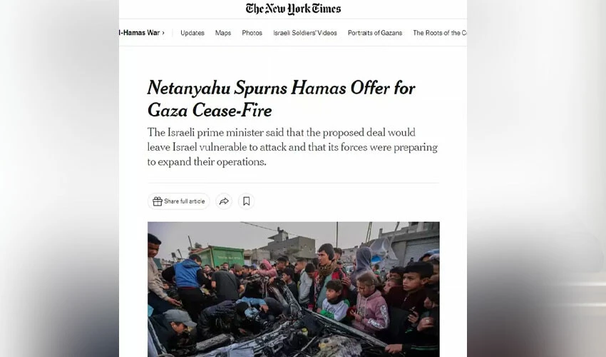 Netanyahu umutları boşa çıkardı! Ateşkes reddi dünya basınında