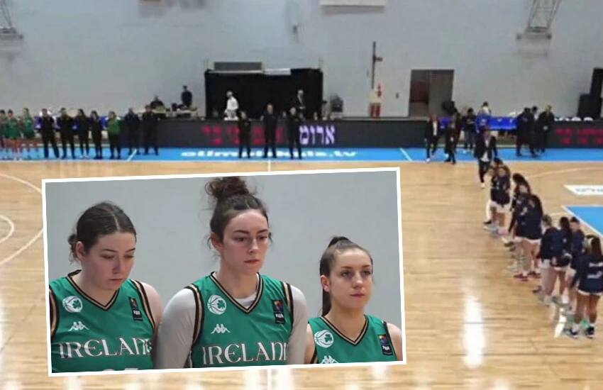 İrlandalı basketbolculardan dikkat çeken protesto: İsrail ile yan yana bile durmadılar! - 1. Resim