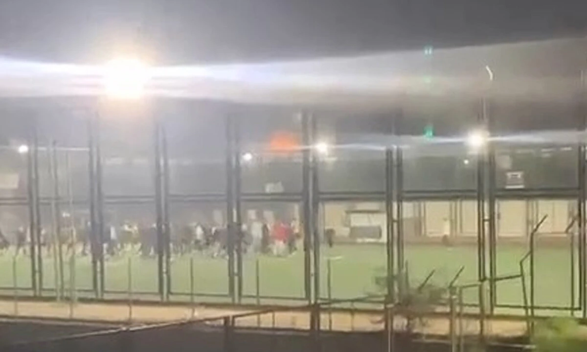 Maç bitti, yumruklar konuştu: Yeşil sahanın boks ringine döndüğü anlar kamerada - 1. Resim
