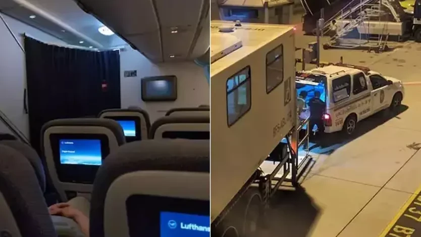 Lufthansa yolcu uçağında korkunç ölüm!