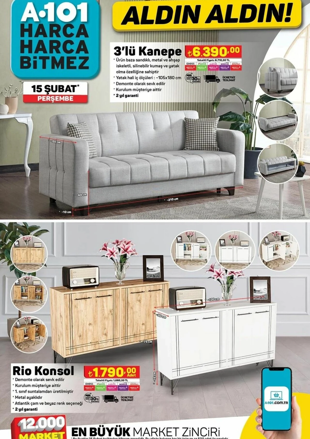 7 kiloluk çamaşır makinesi 9 bin TL'ye! A101'den çeyiz düzenlere inanılmaz fırsatlar 15 Şubat Aktüel