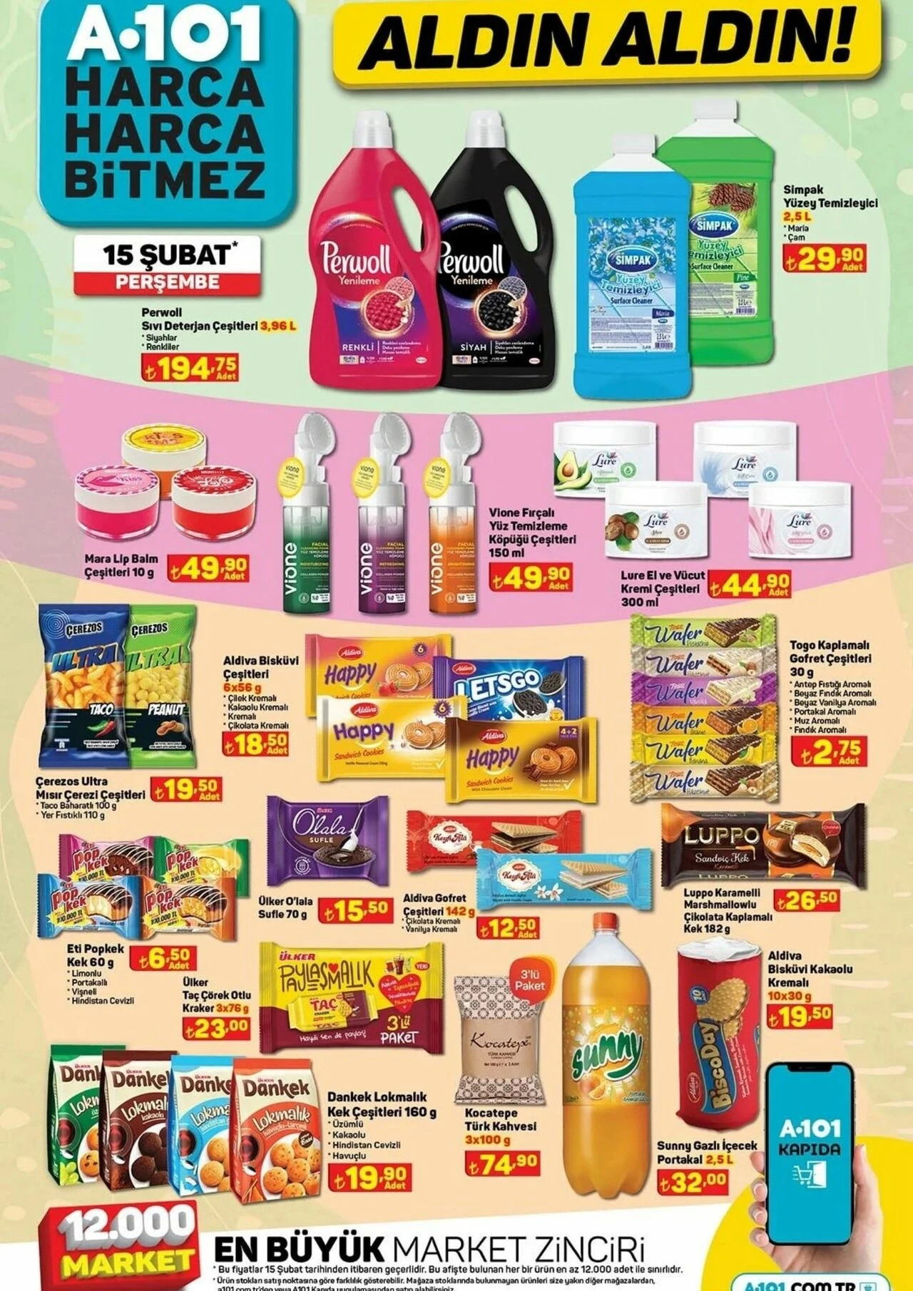 7 kiloluk çamaşır makinesi 9 bin TL'ye! A101'den çeyiz düzenlere inanılmaz fırsatlar 15 Şubat Aktüel