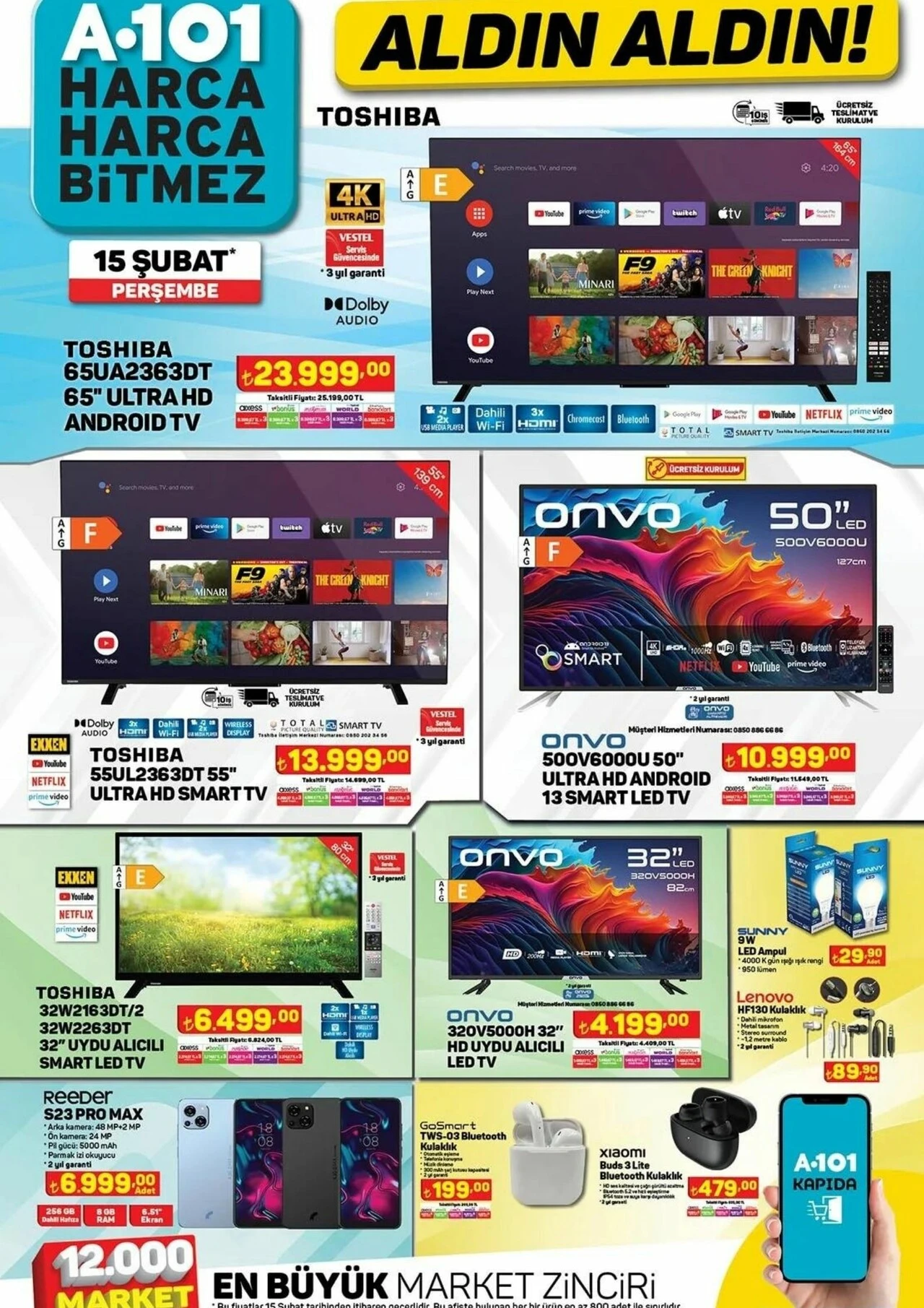 7 kiloluk çamaşır makinesi 9 bin TL'ye! A101'den çeyiz düzenlere inanılmaz fırsatlar 15 Şubat Aktüel