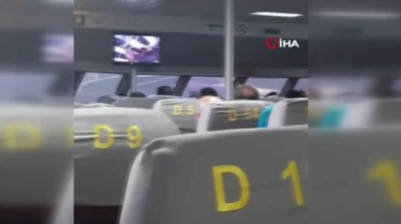 Deniz otobüsünde dehşet dolu anlar!