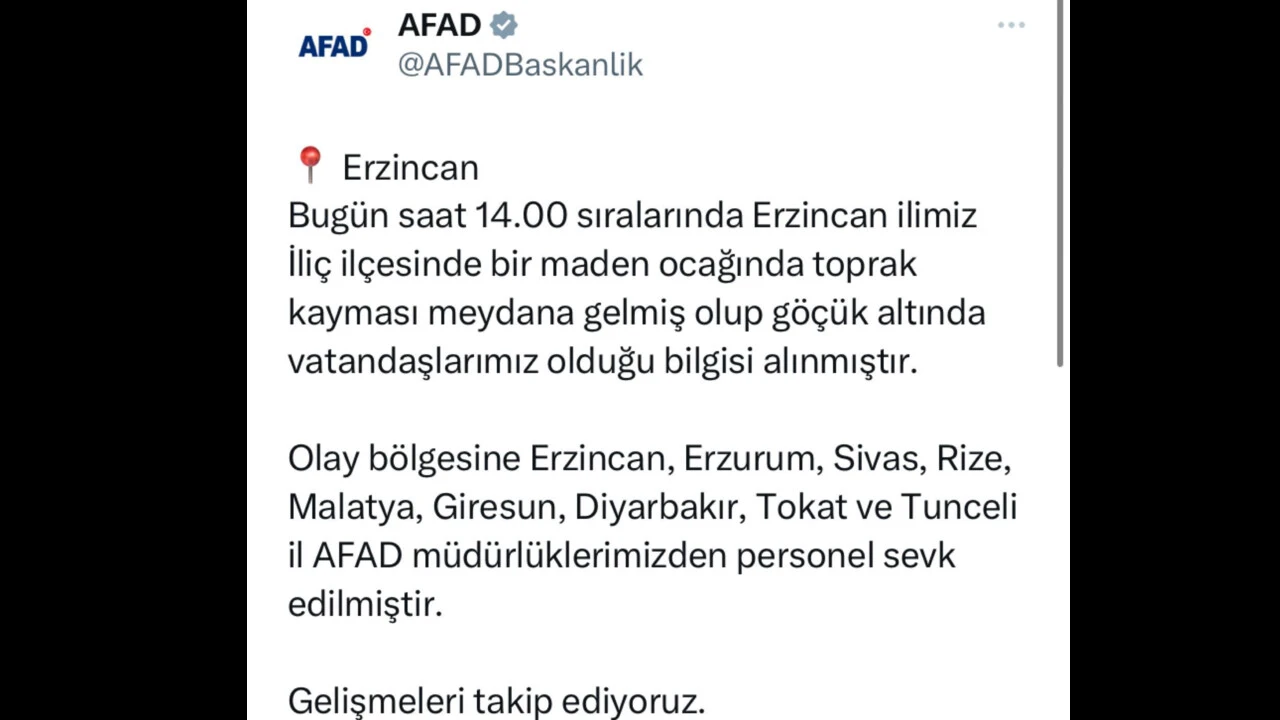 Son dakika! Erzincan'da altın madeninde toprak kayması: Valilik ve şirketten ilk açıklama... - 4. Resim