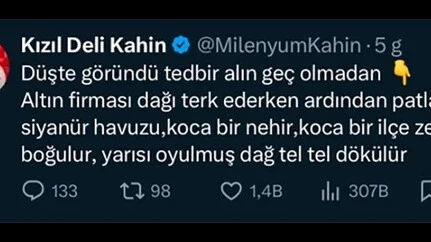 Kızıl Deli Kahin kim? X Twitter'da Erzincan altın madeni göçmesi paylaşımı nedir?