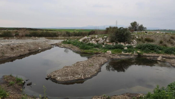 Mor ve siyah aktı! Dereyi kirleten fabrikaya para cezası...