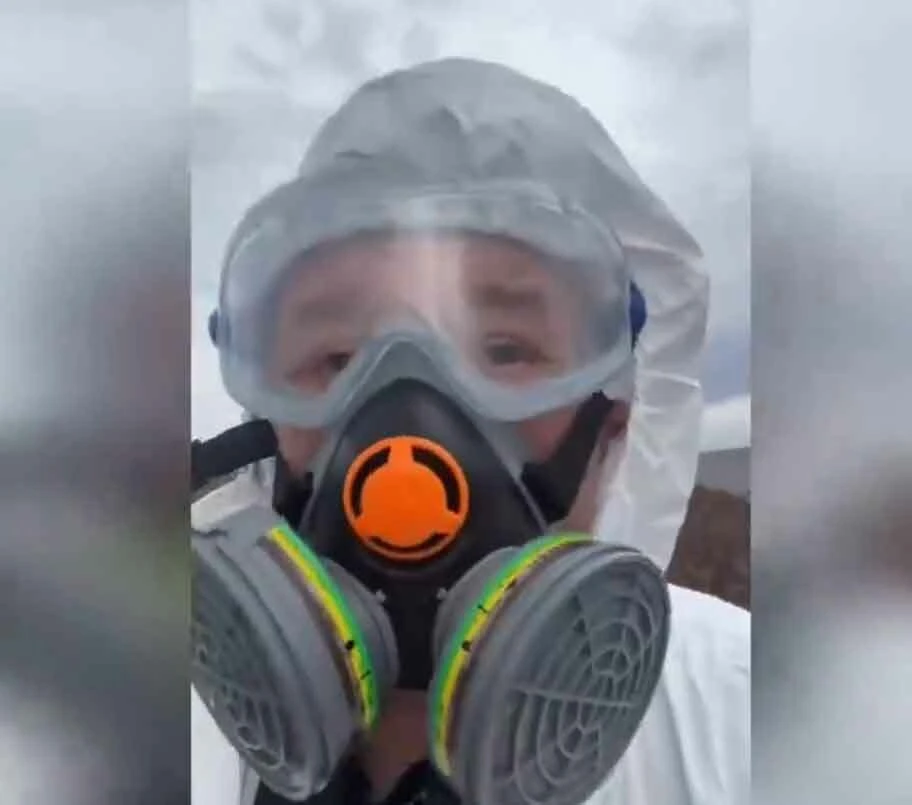 Ümit Özdağ maske ve özel kıyafetle maden sahasına gitti, içeri alınmadı - 1. Resim