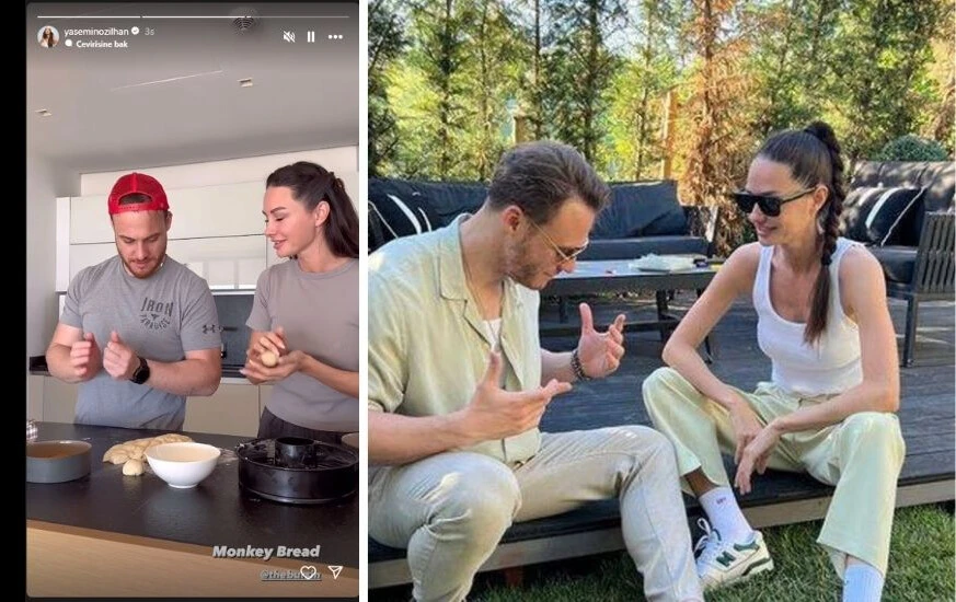 Kerem Bürsin ile Yasemin Özilhan mutfakta hünerlerini sergiledi
