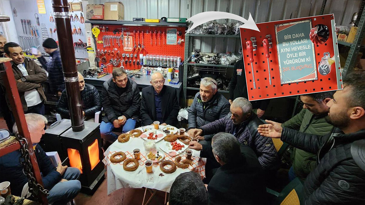 &#039;Siyaseti bırakmadım&#039; diyen Kılıçdaroğlu esnaf ziyaretinde! Arkasındaki söz dikkat çekti 