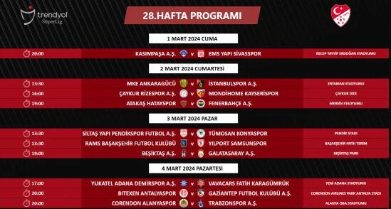 Son dakika! Süper Lig'de derbi tarihleri belli oldu - 2. Resim