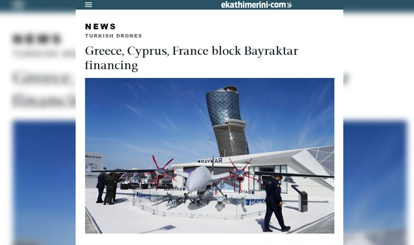 TB2 korkusu 3 ülkeye adeta ittifak kurdurdu: Yunanistan'ın endişesi basına böyle yansıdı - 1. Resim