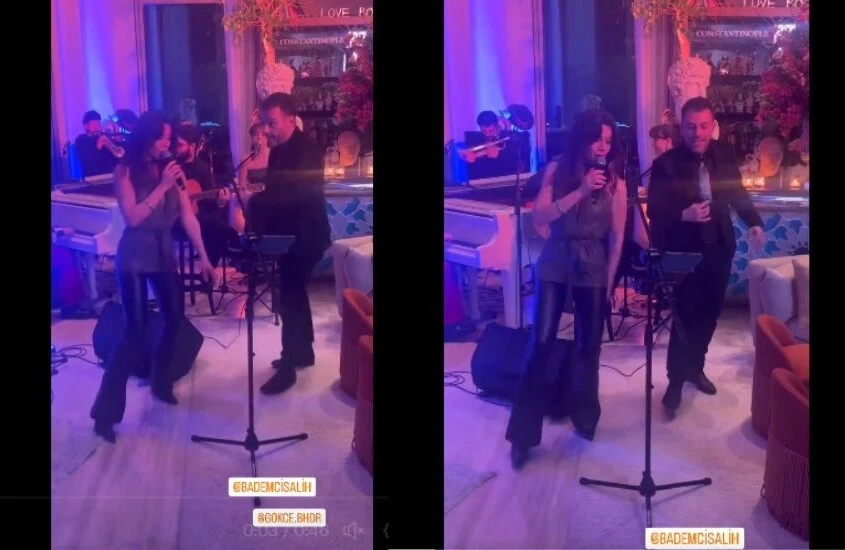 Kulüp dizisinin oyuncuları Gökçe Bahadır ve Salih Bademci 'den düet