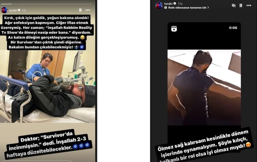 Survivor'dan ayrılan Turabi yoğun bakıma alındı