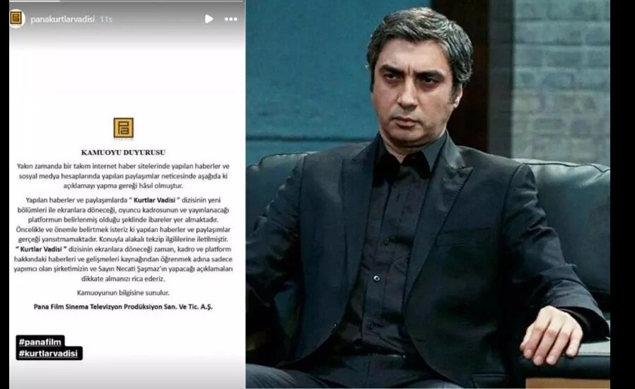 Yapım şirketinden Kurtlar Vadisi açıklaması geldi