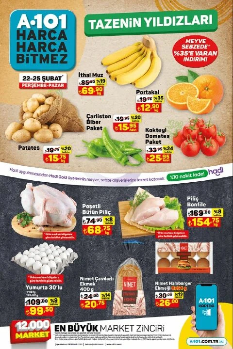 A101 markette kısa ve net indirim! 25 Şubat'a kadar geçerli katalog ürünleri