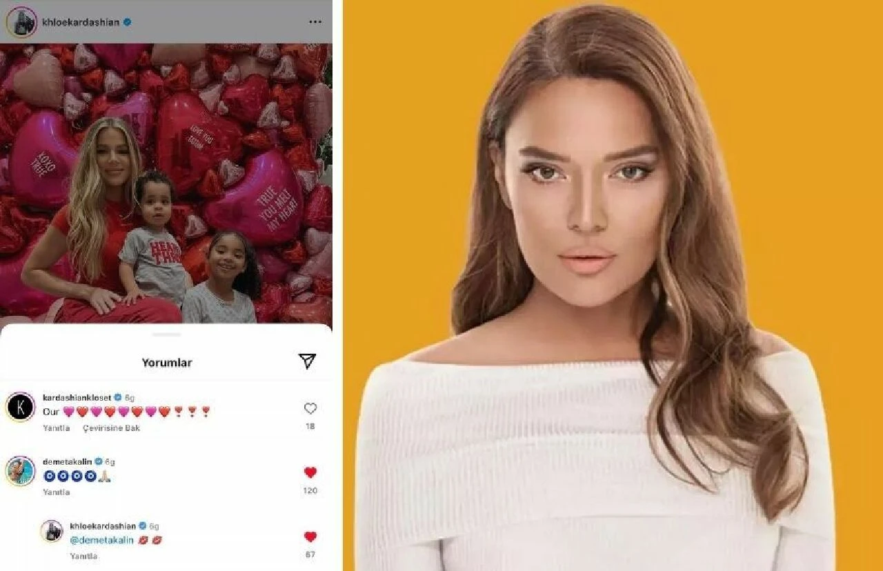 Demet Akalın yorum yaptı, Khloe Kardashian’dan cevap gecikmedi