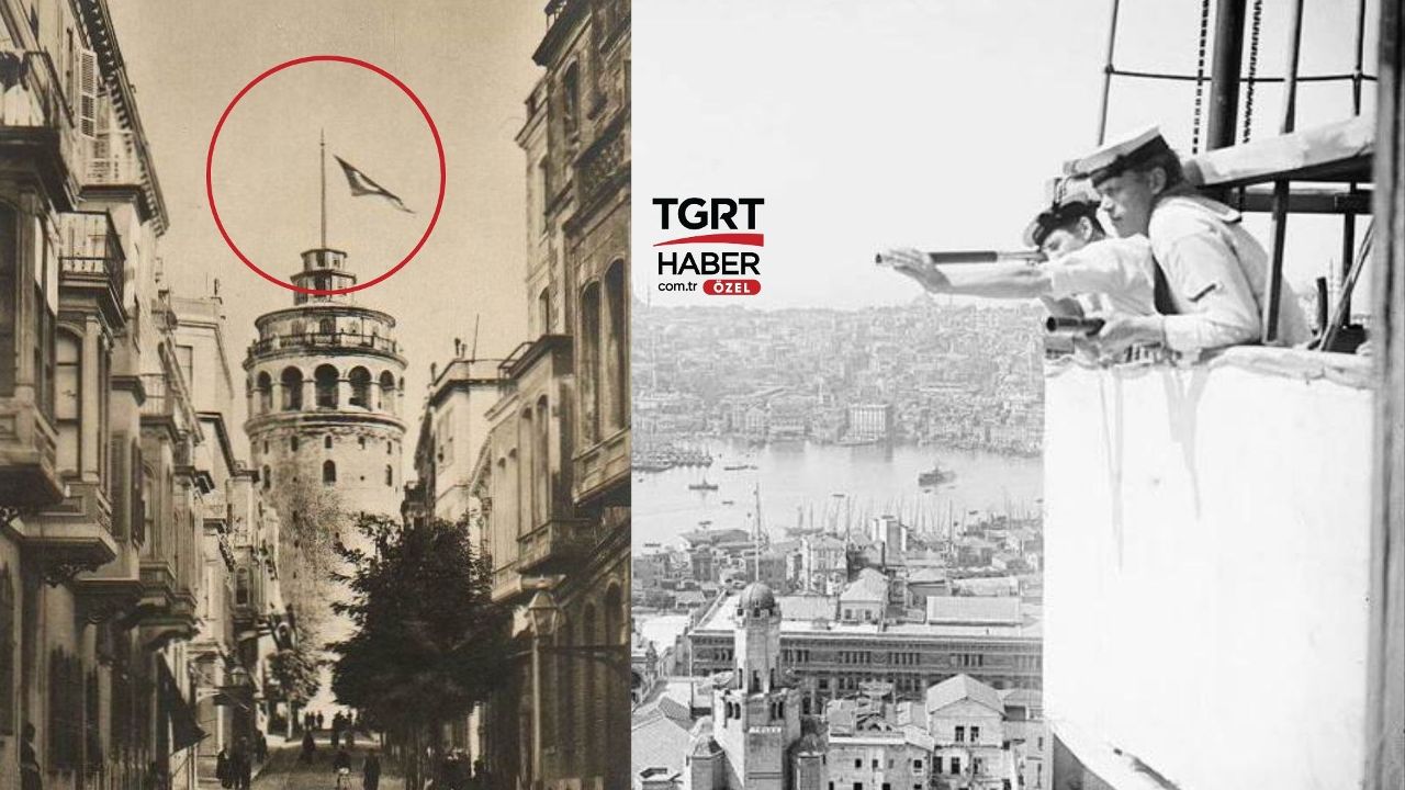 İstanbul&#039;un kabus yılları! İngiliz askerleri Galata Kulesi&#039;nde