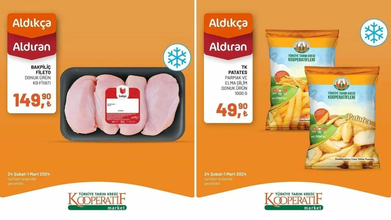 Cumhurbaşkanı Erdoğan'ın fiyatları indirin demişti! Tarım Kredi Kooperatif Marketlerde Ramazan fırsatlarında 24 Şubat-1 Mart dana kıyma 138 TL