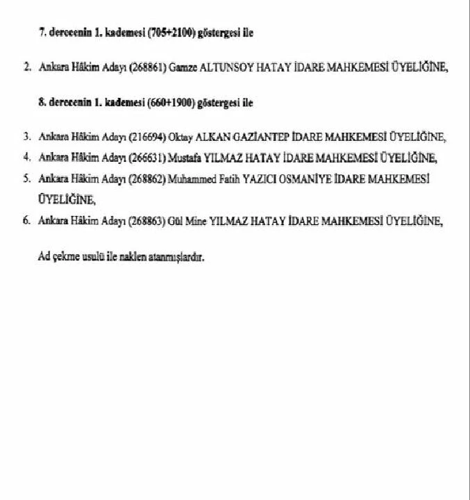 Son dakika: HSK atama kararları Resmi Gazete'de yayımlandı - 8. Resim