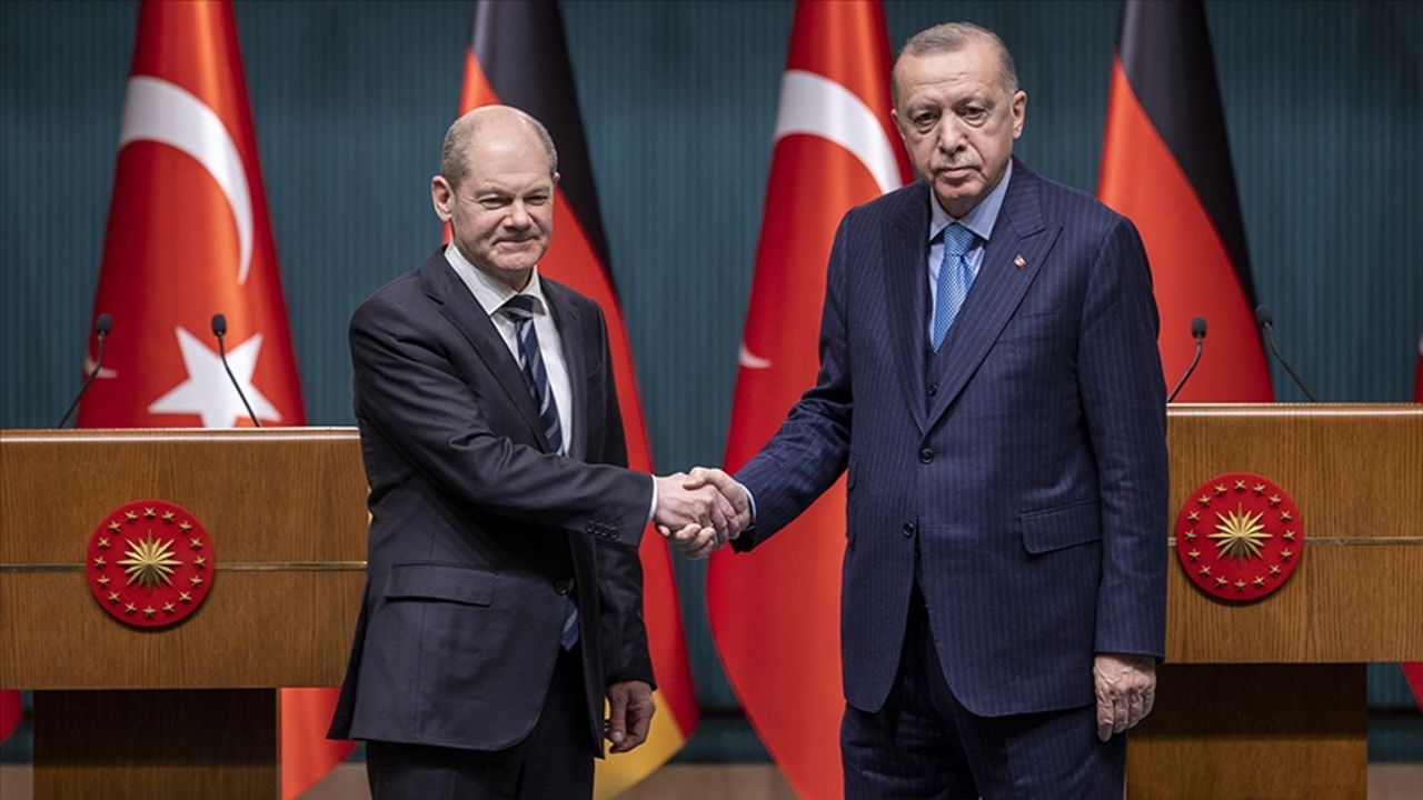 Cumhurbaşkanı Erdoğan Almanya Başbakanı Olaf Scholz ile görüştü
