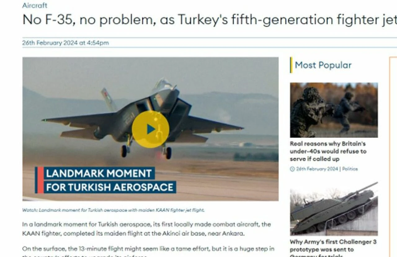 İngiliz basınından KAAN için çarpıcı ifadeler