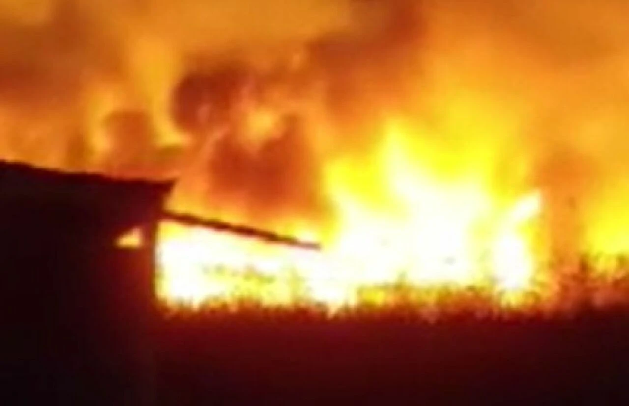 İtfaiye ve köylü seferber oldu! Eber Gölü'nde sazlıklar alevlere teslim oldu