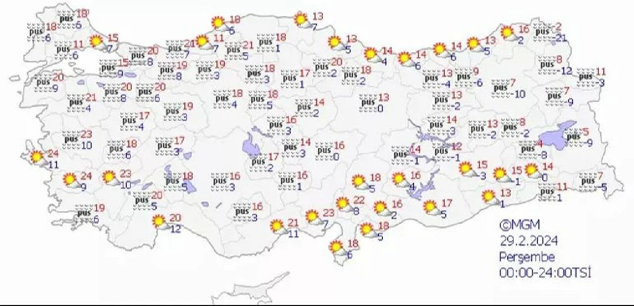 Bugün hava nasıl? 29 Şubat Türkiye geneli hava durumu
