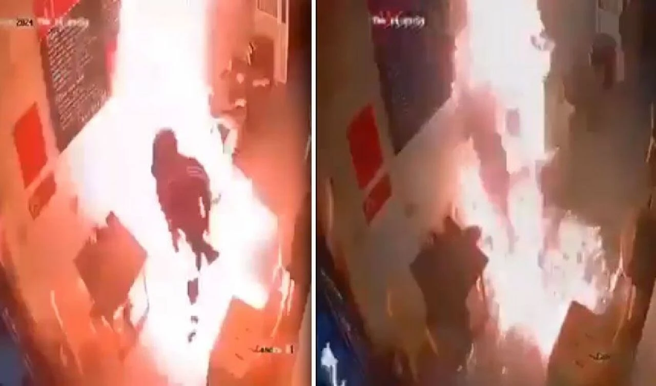 Dükkana girdi işletme sahibini ateşe verdi gitti! Korkunç olay - 2. Resim