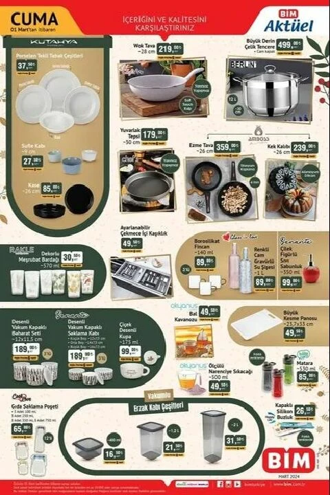 1 Mart 2024 Cuma günü BİM AKTÜEL ürün kataloğu ve fiyatları - 2. Resim