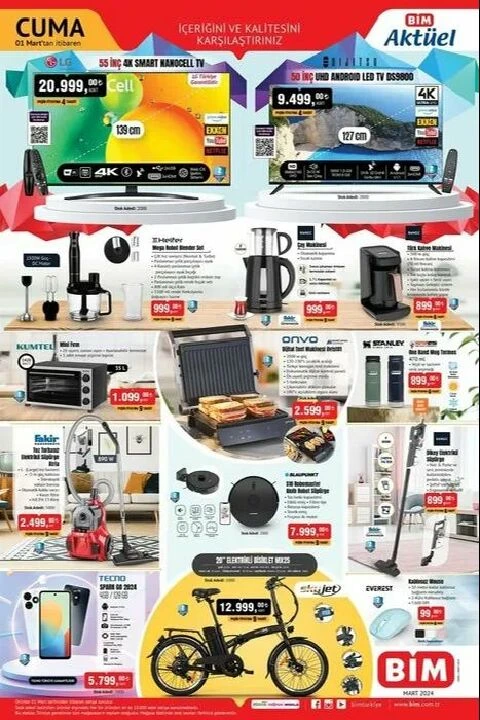 1 Mart 2024 Cuma günü BİM AKTÜEL ürün kataloğu ve fiyatları - 1. Resim