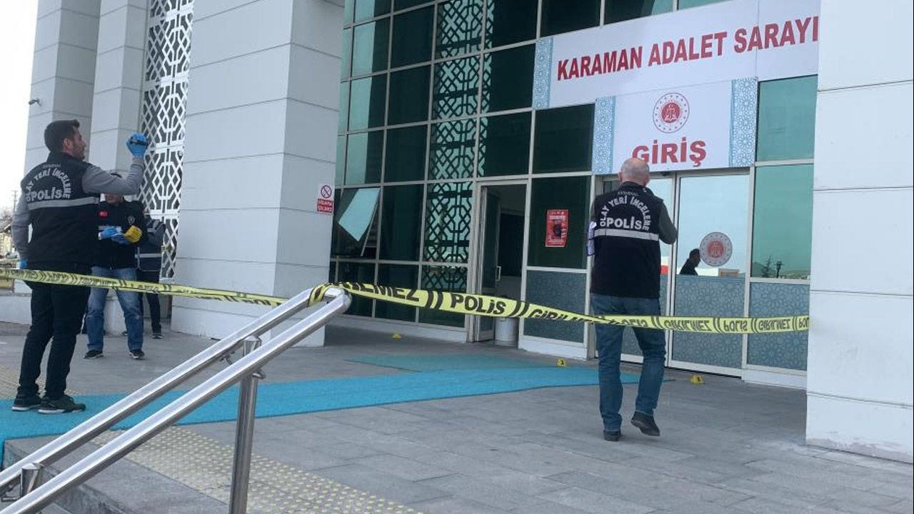 Karaman&#039;da adliye girişinde silahlı saldırı: 1 yaralı