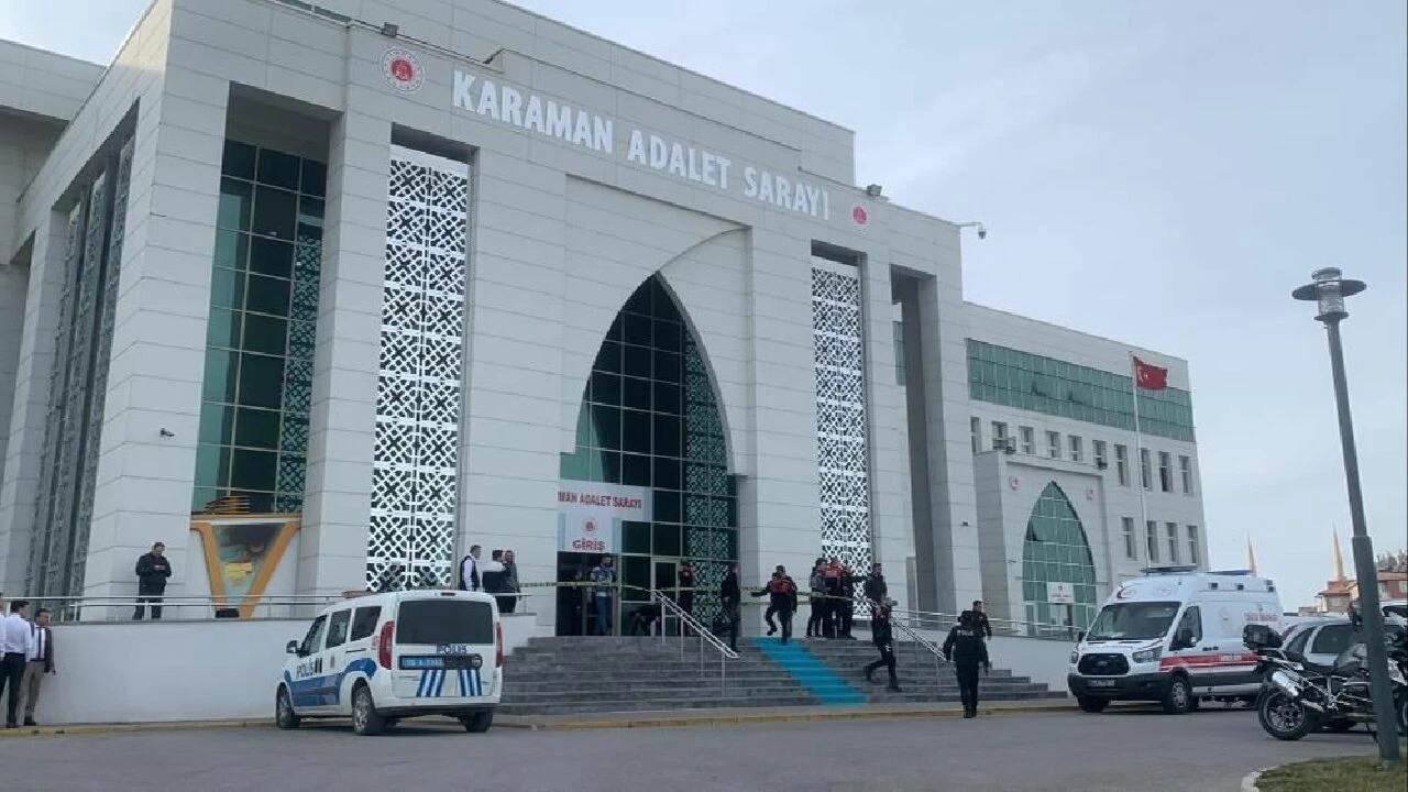 Karaman'da adliye girişinde silahlı saldırı: 1 yaralı