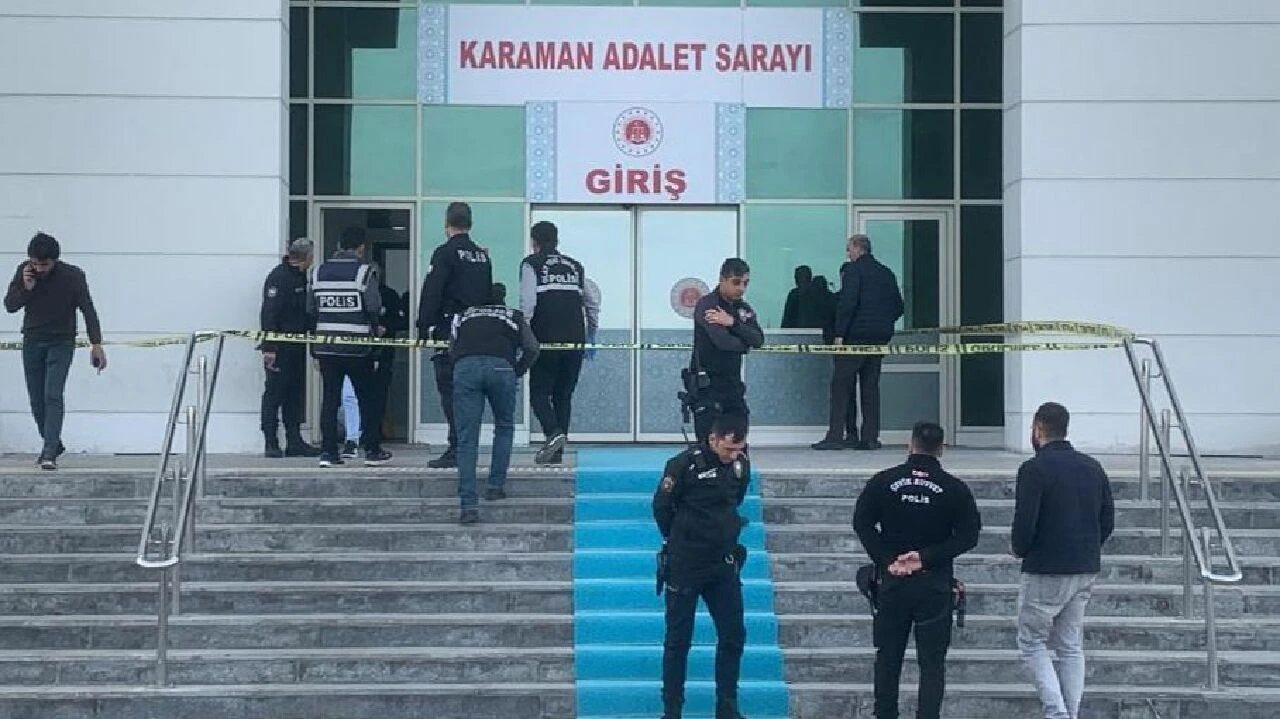 Karaman'da adliye girişinde silahlı saldırı: 1 yaralı