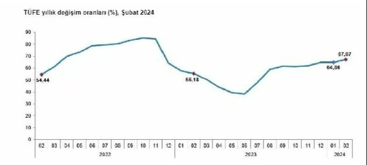 Şubat ayı enflasyon oranı açıklandı! Aylık enflasyon %4,53, yıllık enflasyon %67,07 oldu - 1. Resim