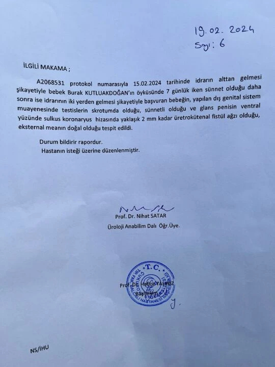 Yanlış sünnet edilen bebeğin hayatını kararttılar: İki delikten idrar yapıyor - 2. Resim