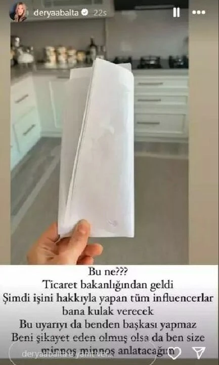 Paylaşımı başına dert açtı! Ticaret Bakanlığı'ndan Derya Balta'ya ceza