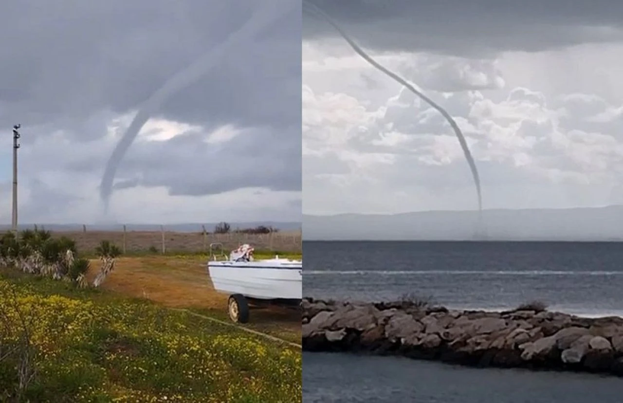 Çanakkale'deki hortum tedirgin etti