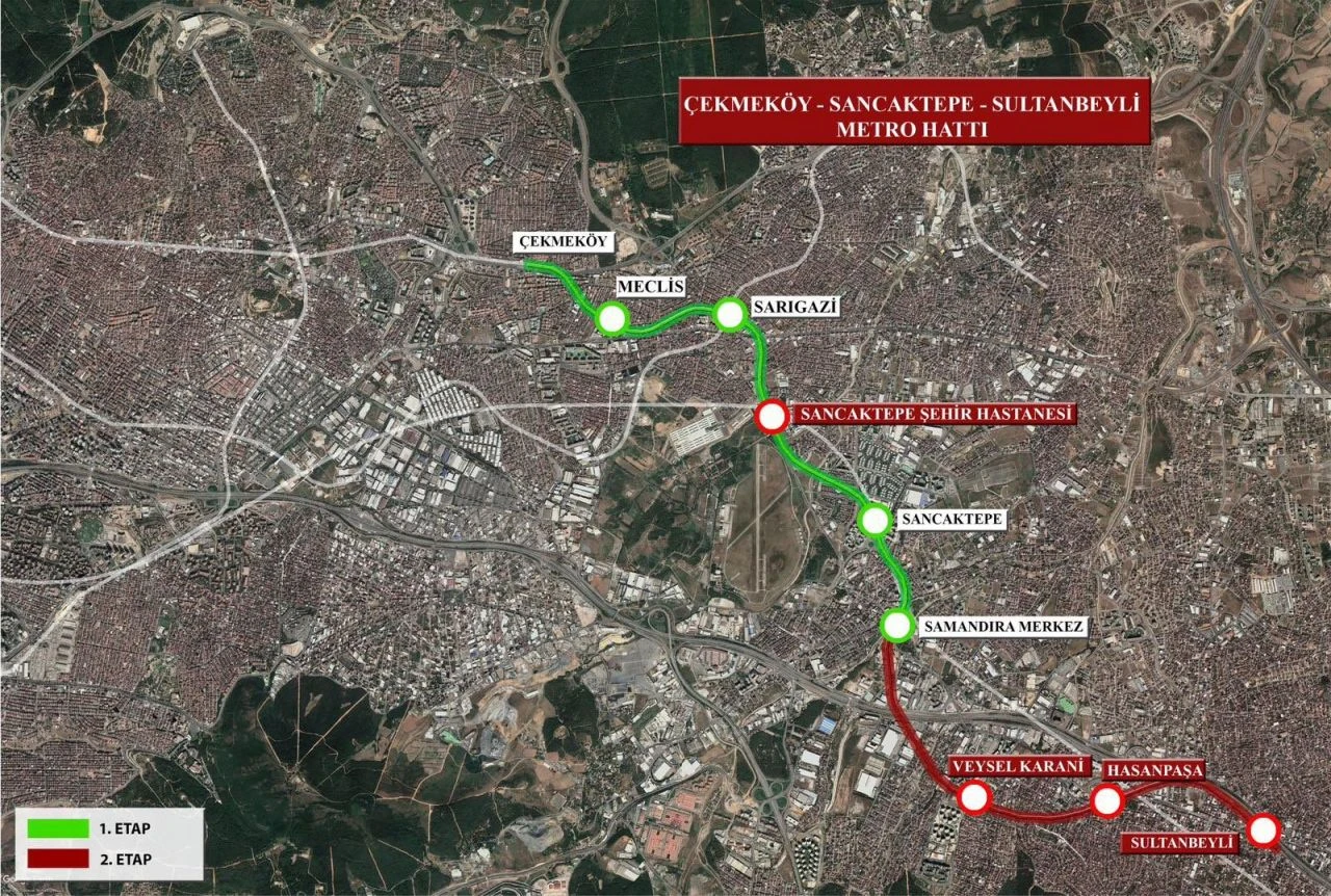 M5 Çekmeköy-Sancaktepe-Sultanbeyli Metrosu'nu 16 Mart'ta saat 13.30’da açılıyor! Çekmeköy-Sancaktepe-Sultanbeyli Metrosu güzergahları - 3. Resim
