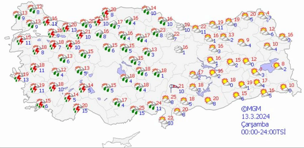 Meteoroloji'den sağanak yağış açıklaması... Bugün hava nasıl olacak? İstanbul, Ankara İzmir ve il il 13 Mart hava durumu - 1. Resim