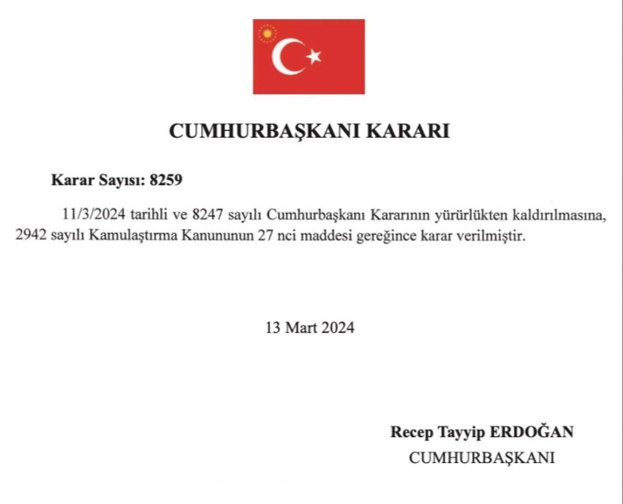 Son dakika! Cumhurbaşkanı Recep Tayyip Erdoğan o kanunu iptal etti! Resmi Gazete'de yayınlandı - 1. Resim