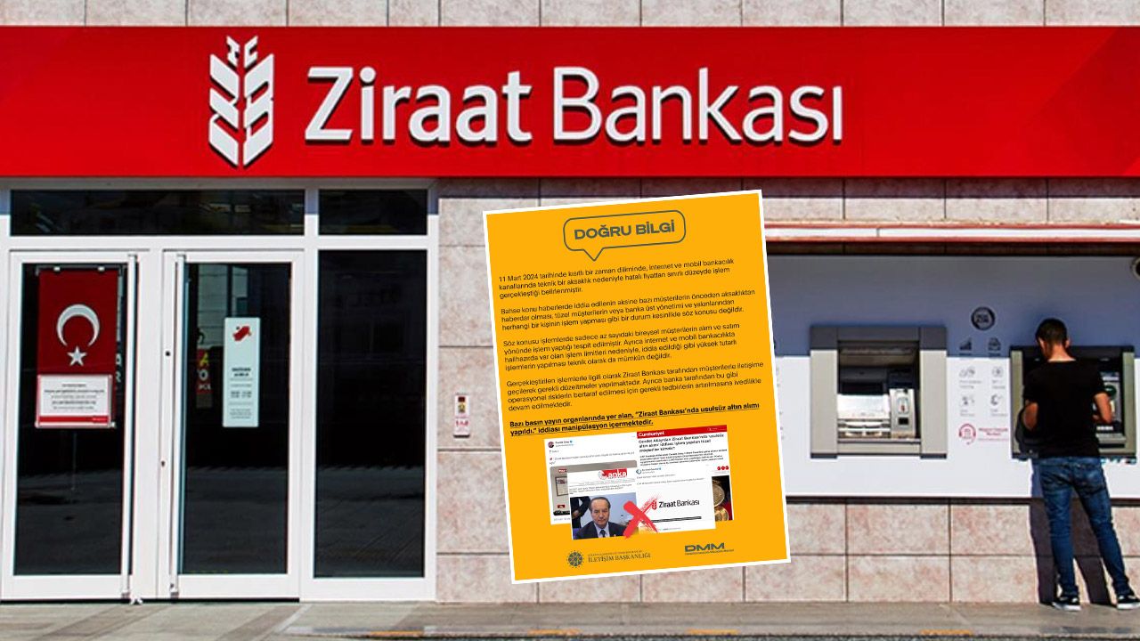 'Ziraat Bankası’nda usulsüz altın alımı yapıldı' iddiasına yalanlama!