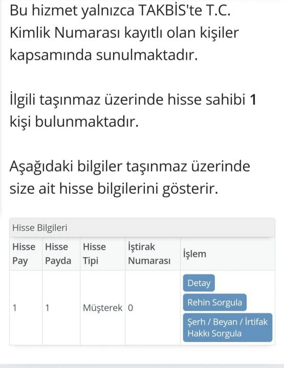 Cumhurbaşkanlığı'ndan e-devlet tapu sisteminde görünen