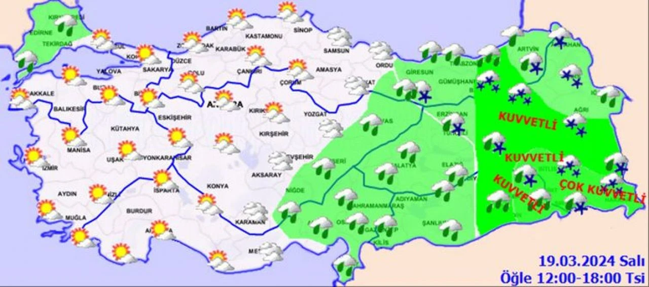 Türkiye yağışlı havanın etkisinde! 6 ile sel uyarısı... İstanbul, Ankara, İzmir ve il il 19 Mart 2024 hava durumu 