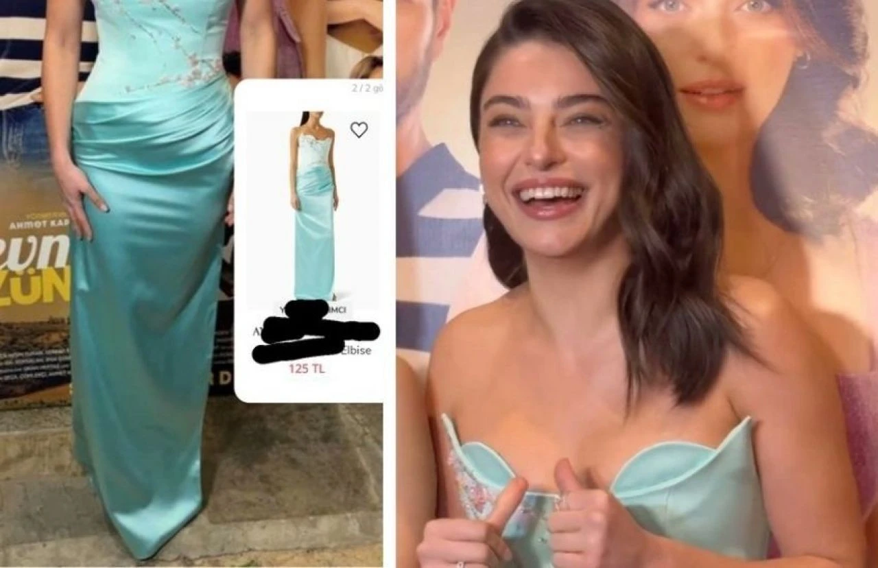 Ayça Ayşin Turan galaya 125 TL'lik elbiseyle katıldı