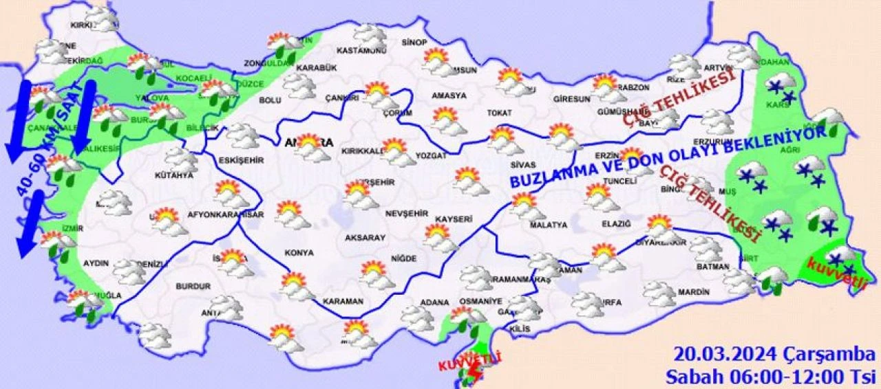 Meteoroloji'den sağanak, kar ve çığ uyarısı... İstanbul, Ankara, İzmir ve il il 20 Mart 2024 hava durumu